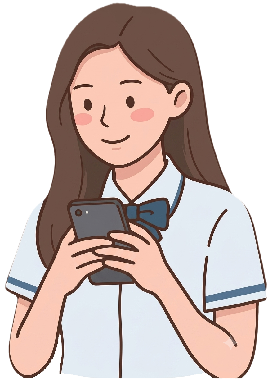 女生使用手機